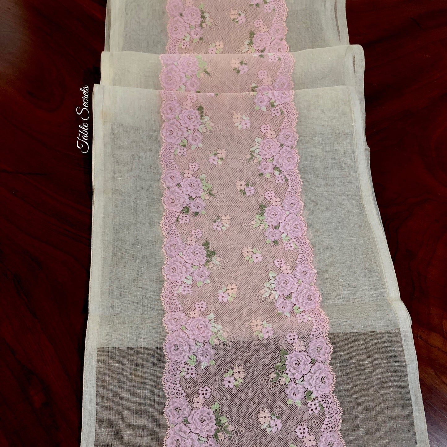 Vintage Karandi & Lace Runner