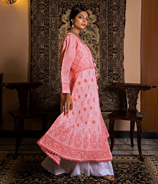 Aafrinish Zooni Sheikh Zooni-Sheikh Embroidery Pakistan Fashion Aafrinish Pink Angharka Carved Furniture Persian Rugs