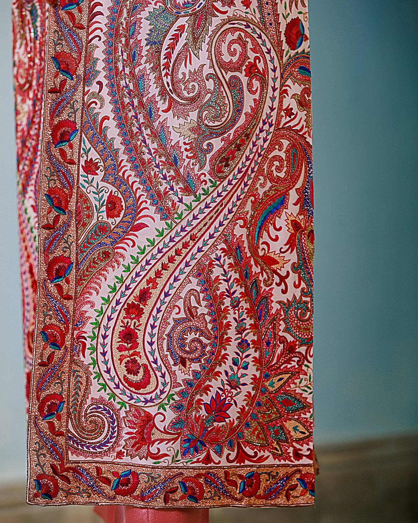 Jacket Embroidery Pakistan Fashion Aafrinish Pink Floral Paisley