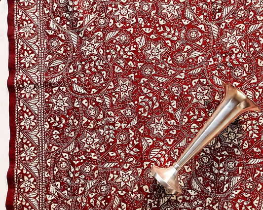 Rustic Red Kantha Dupatta