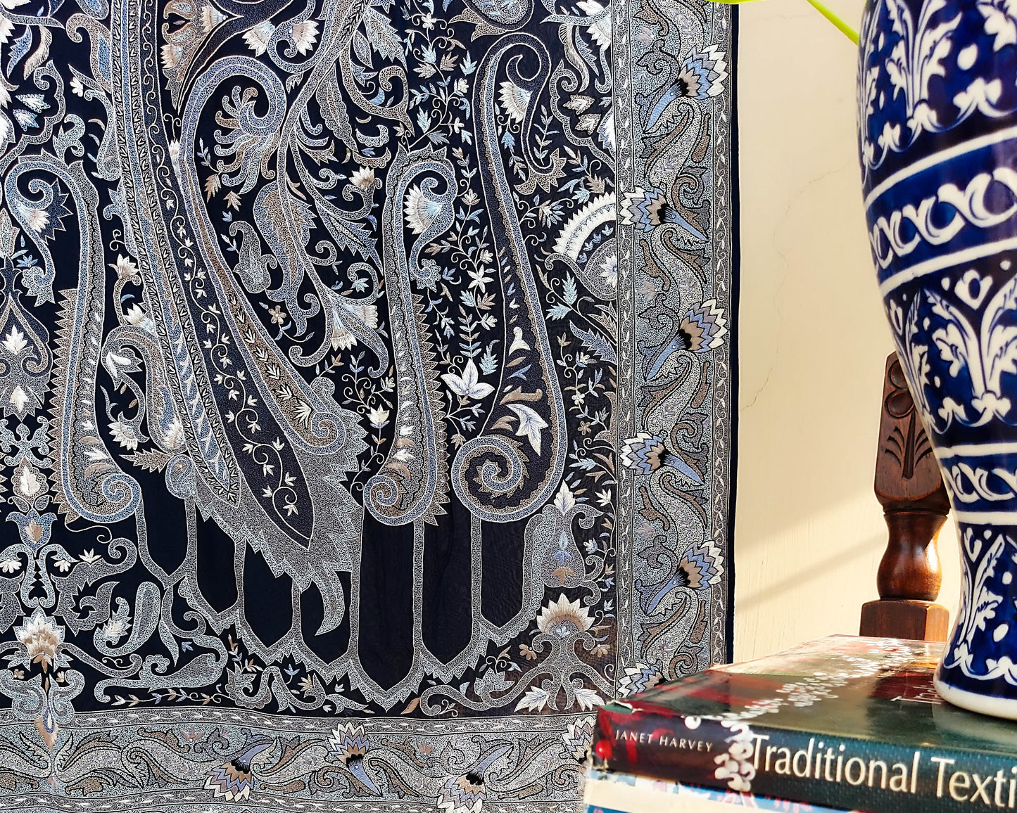Midnight Blue dupatta on pure Georgette Chiffon
